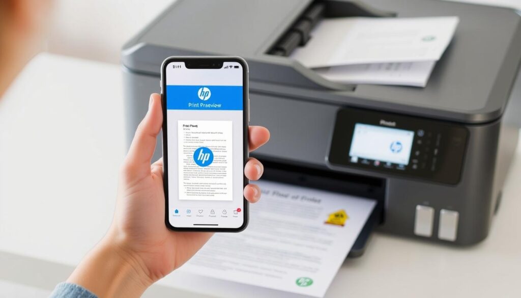 Drukowanie dokumentu z telefonu na drukarce HP przez aplikację HP Smart