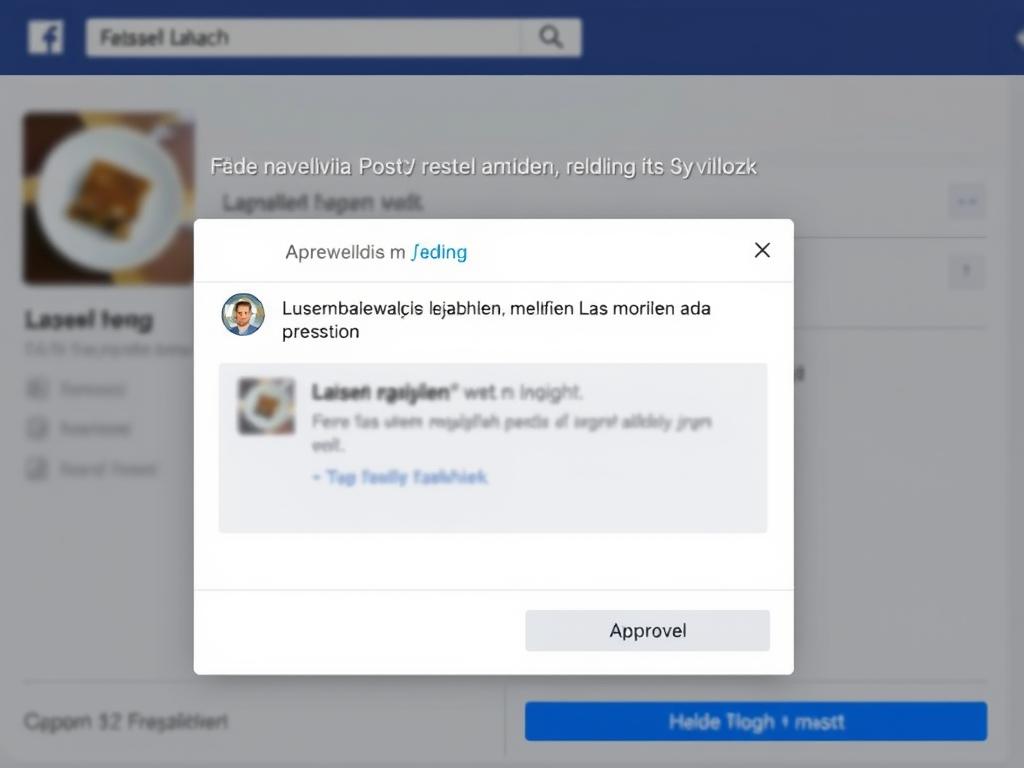 Ekran moderacji postów na osi czasu Facebooka
