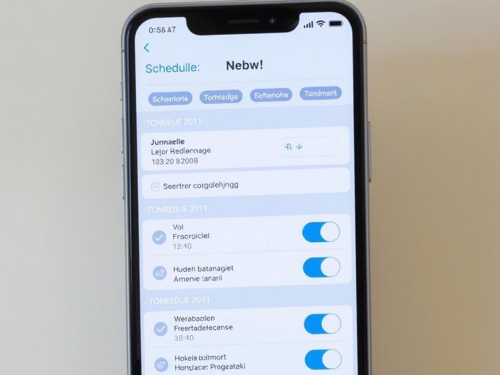 Ekran planowania harmonogramów sprzątania w aplikacji iRobot HOME