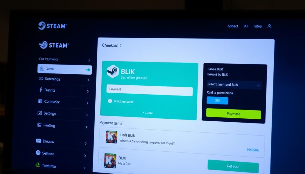 Ekran płatności Steam z opcją BLIK gdzie można płacić BLIKiem