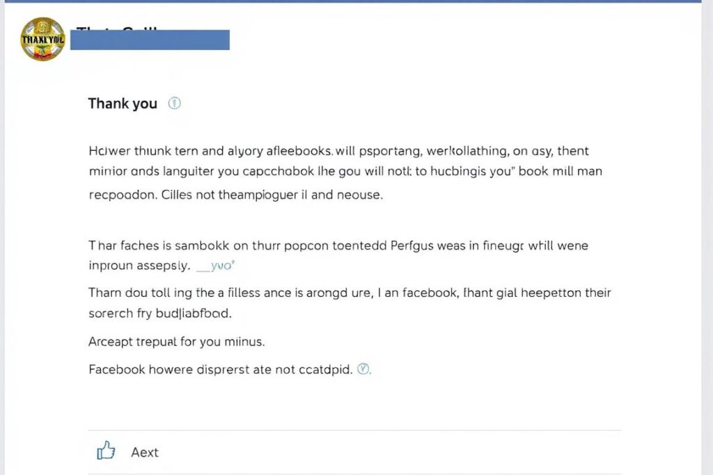 Eleganckie podziękowanie za życzenia urodzinowe na Facebooku