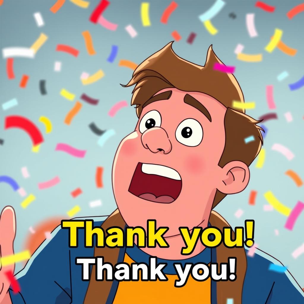 Gif z podziękowaniem za życzenia urodzinowe na Facebooku