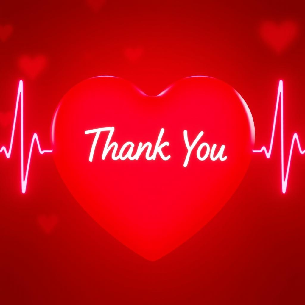 Gif z sercem jako podziękowanie za życzenia urodzinowe