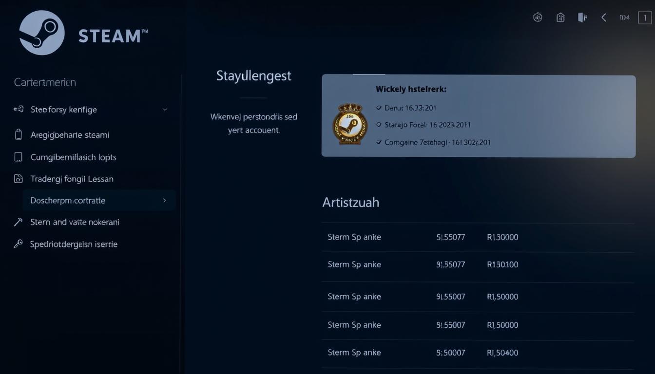 Interfejs platformy Steam z widocznym menu użytkownika, gdzie można sprawdzić ile wydało się na Steam