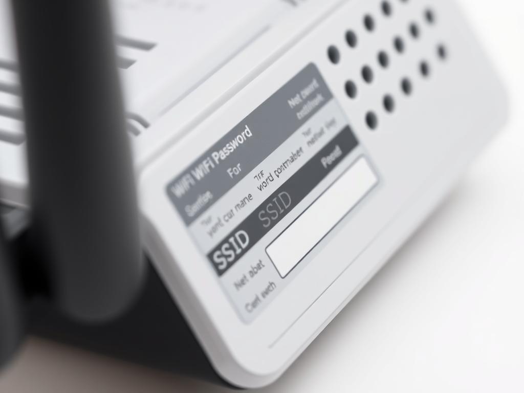 Naklejka na routerze z hasłem do WiFi i kluczem sieciowym