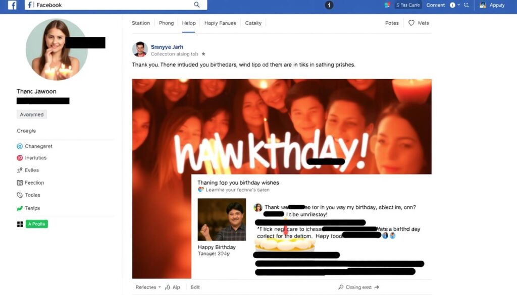 Post z podziękowaniem dla wszystkich za życzenia urodzinowe na Facebooku