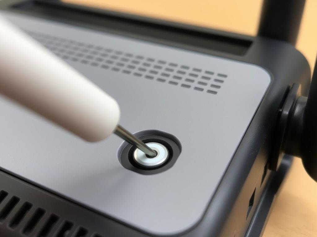 Przycisk reset na routerze WiFi