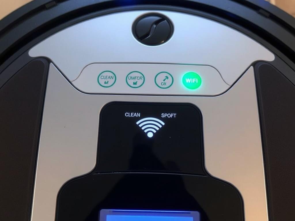 Przyciski na robocie iRobot Roomba służące do aktywacji Wi-Fi