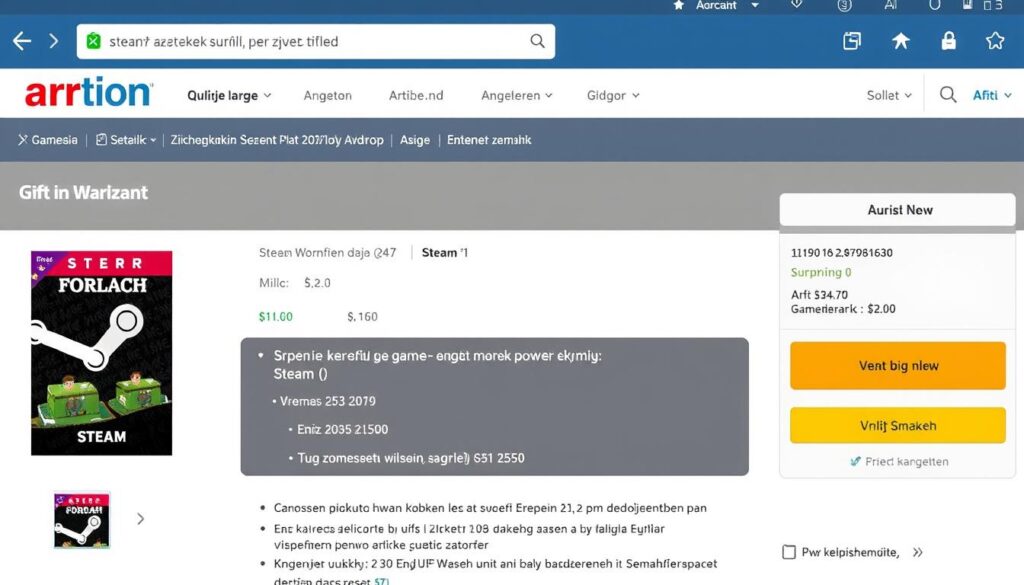 Przykładowa aukcja sprzedaży gry ze Steam na serwisie aukcyjnym pokazująca jak wypłacić pieniądze ze steam na konto