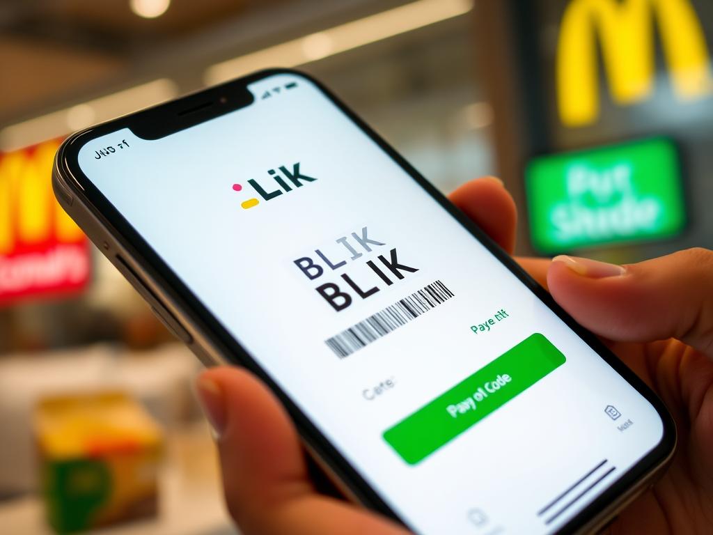 Unikalny kod McDonald's BLIK - przykład na ekranie telefonu