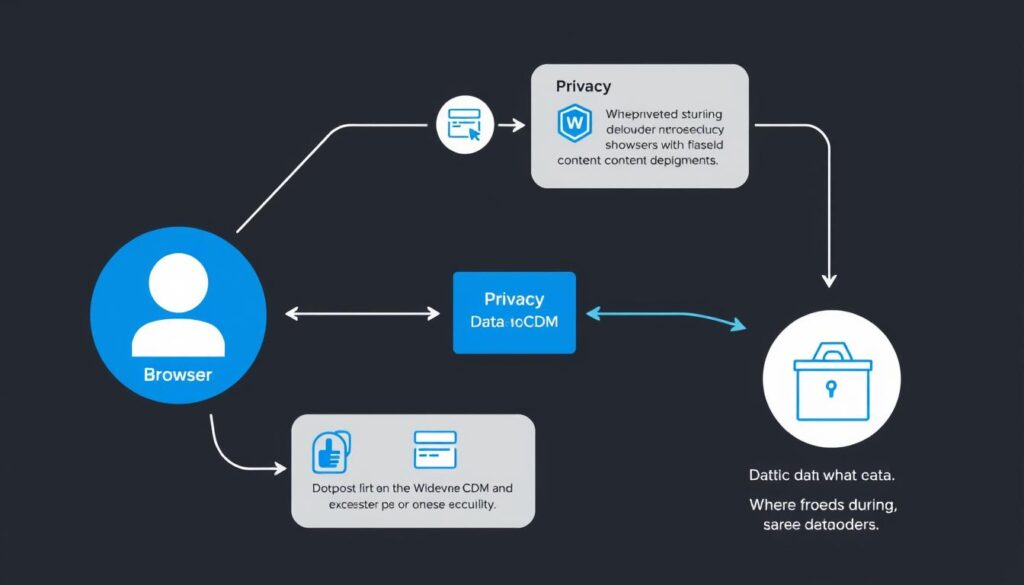 Widevine content decryption module a prywatność użytkownika - wizualizacja przepływu danych