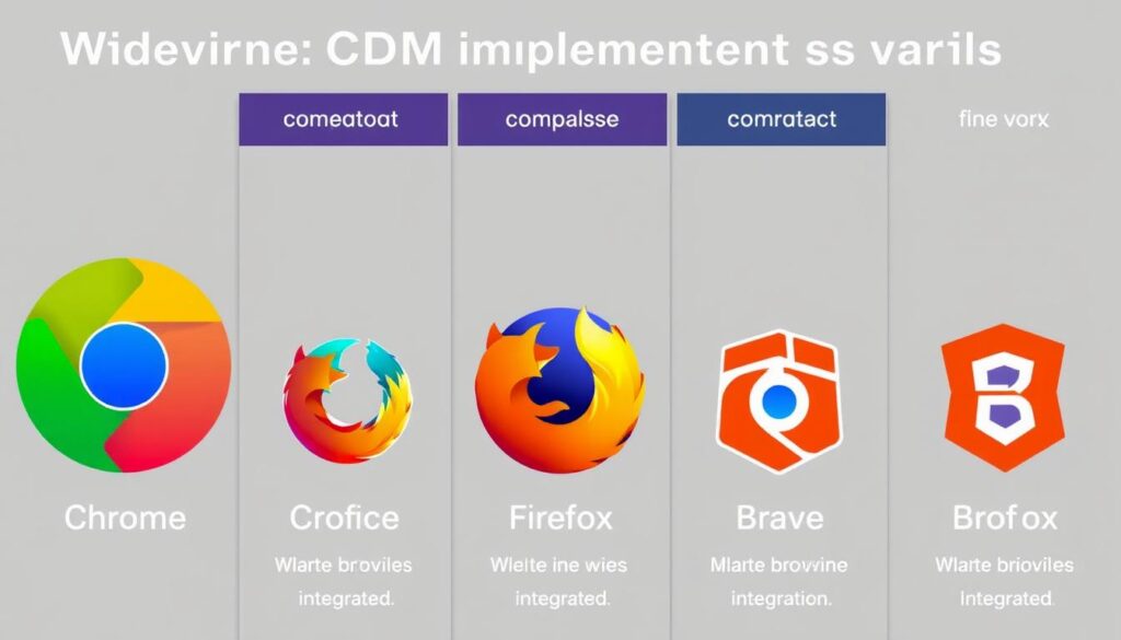 Widevine content decryption module w różnych przeglądarkach - Chrome, Firefox, Brave