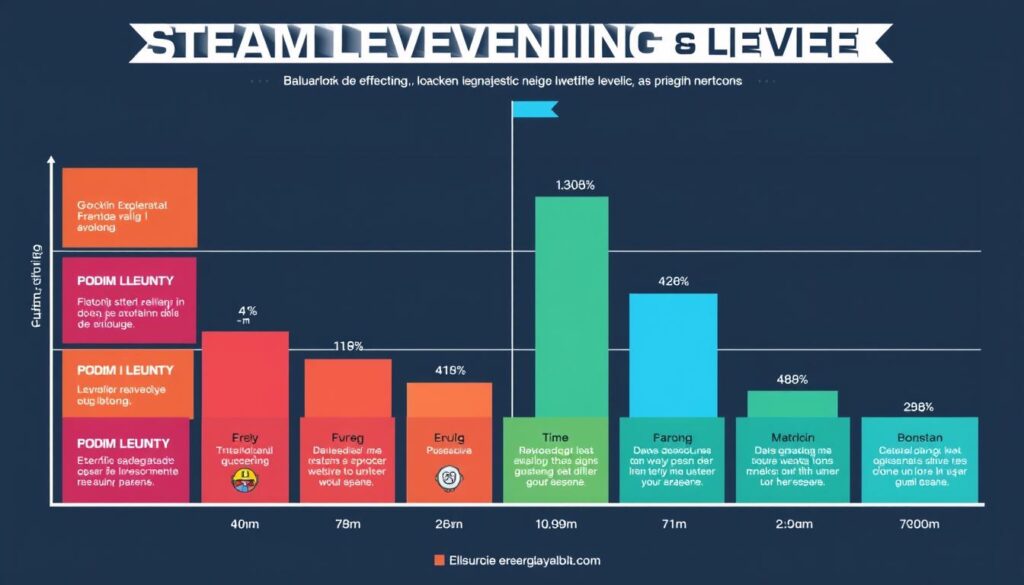 Wykres porównujący efektywność metod podnoszenia poziomu na Steam jak wbić lvl steam za free