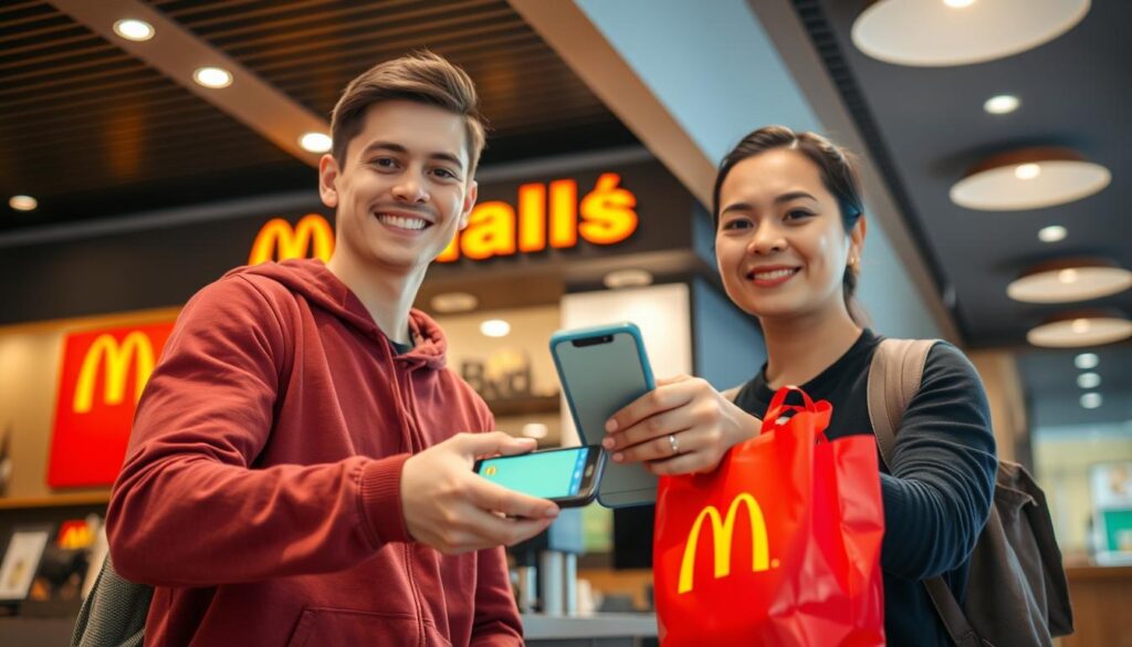 Zadowolony klient po płatności BLIK w McDonald's