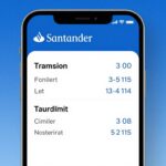 Ekran aplikacji Santander pokazujący sekcję limitów transakcyjnych