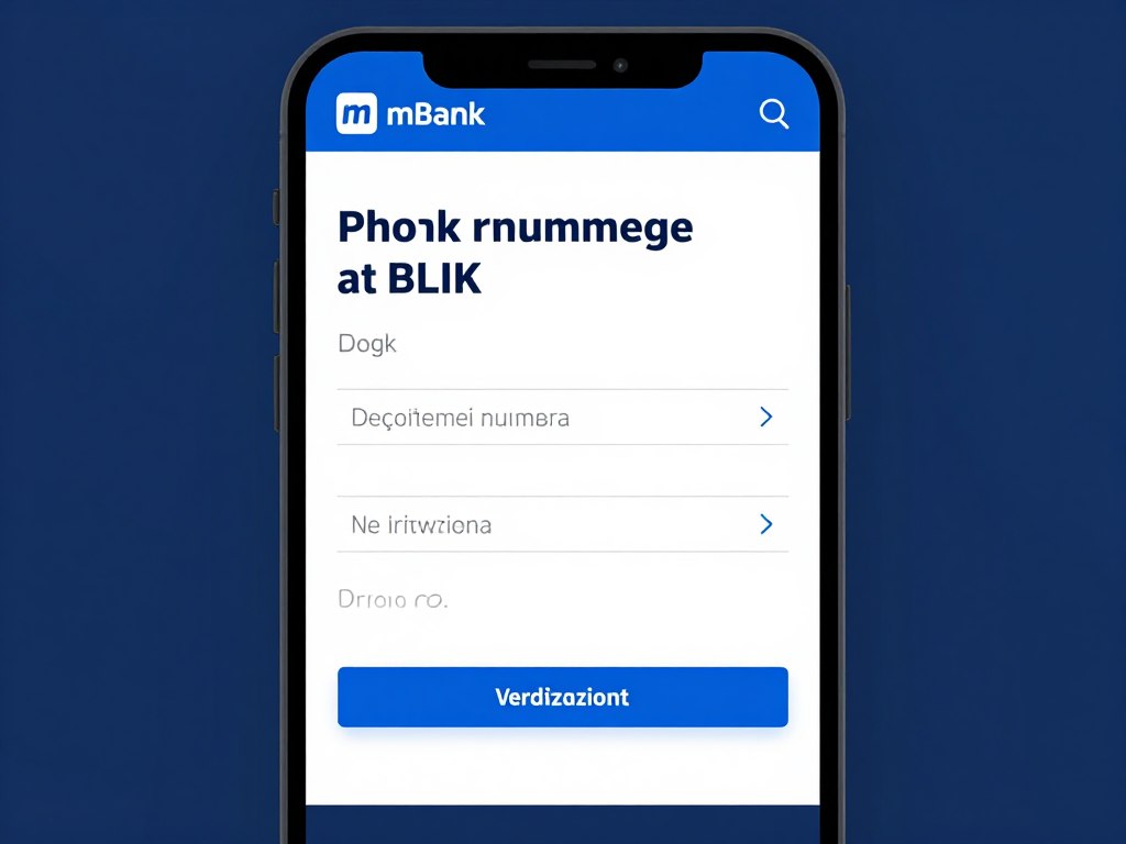 Ekran zmiany numeru telefonu w mBank