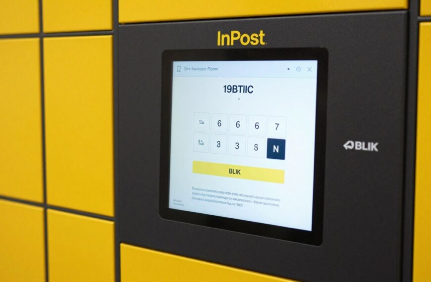 Paczkomat InPost z ekranem płatności BLIK
