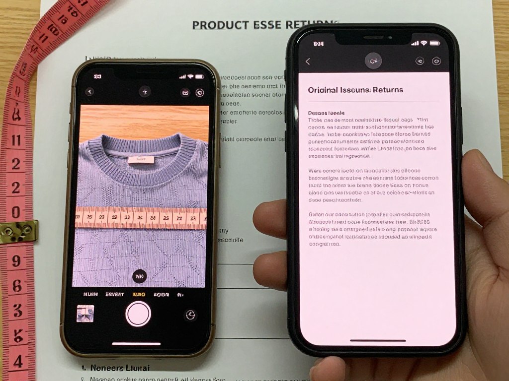 Proces dokumentowania niezgodności produktu z opisem - zdjęcia przed zgłoszeniem problemu