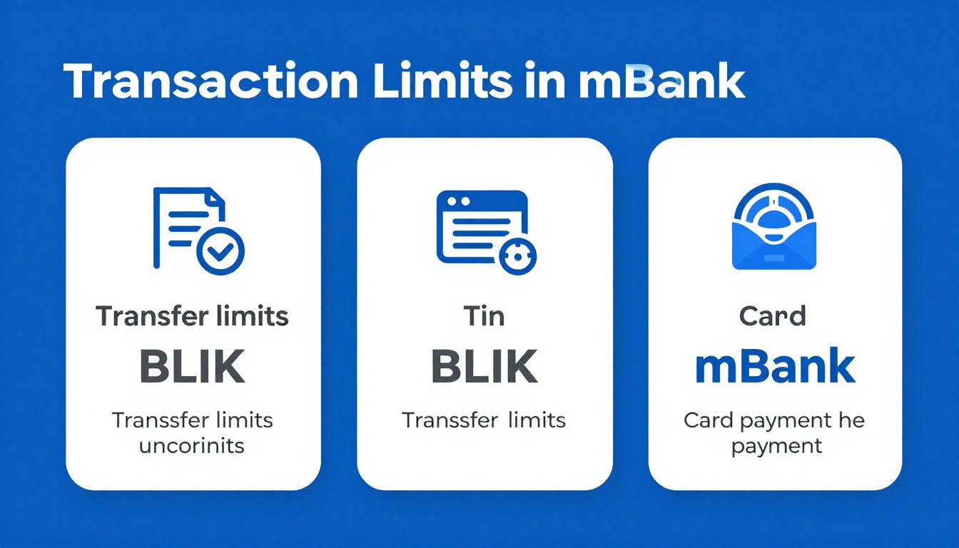 Różne rodzaje limitów transakcyjnych w mBank - przelewy, BLIK, karty
